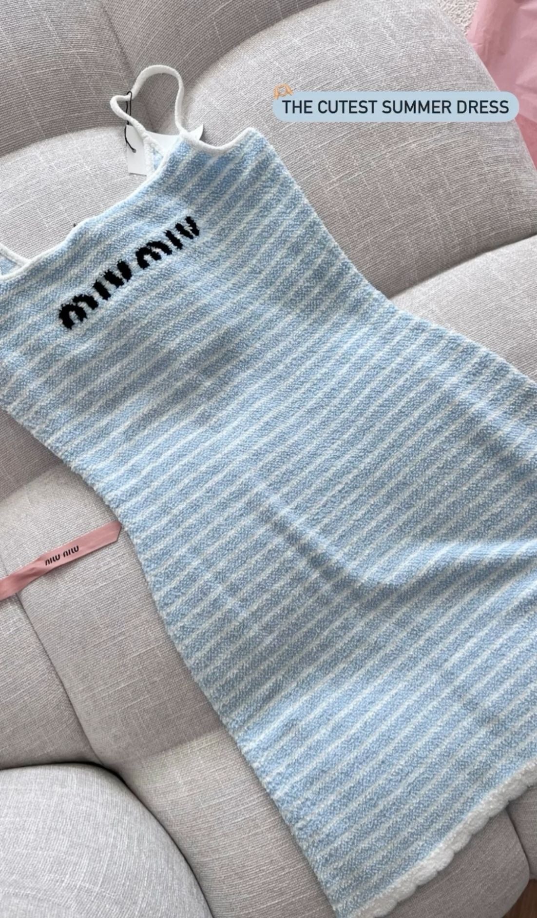 Miue blue stripes dress