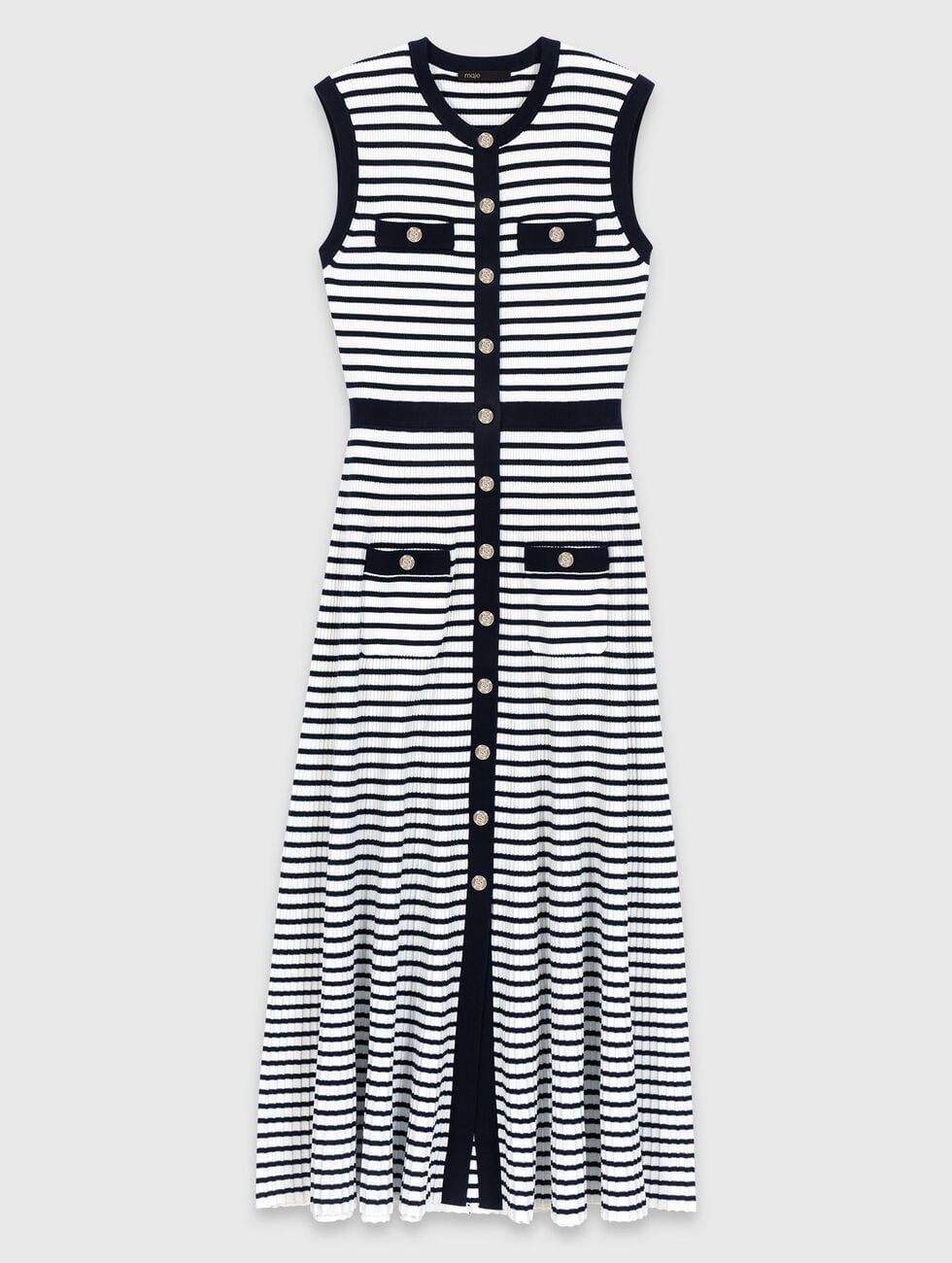 MAJE NAVY STRIPE DRESS