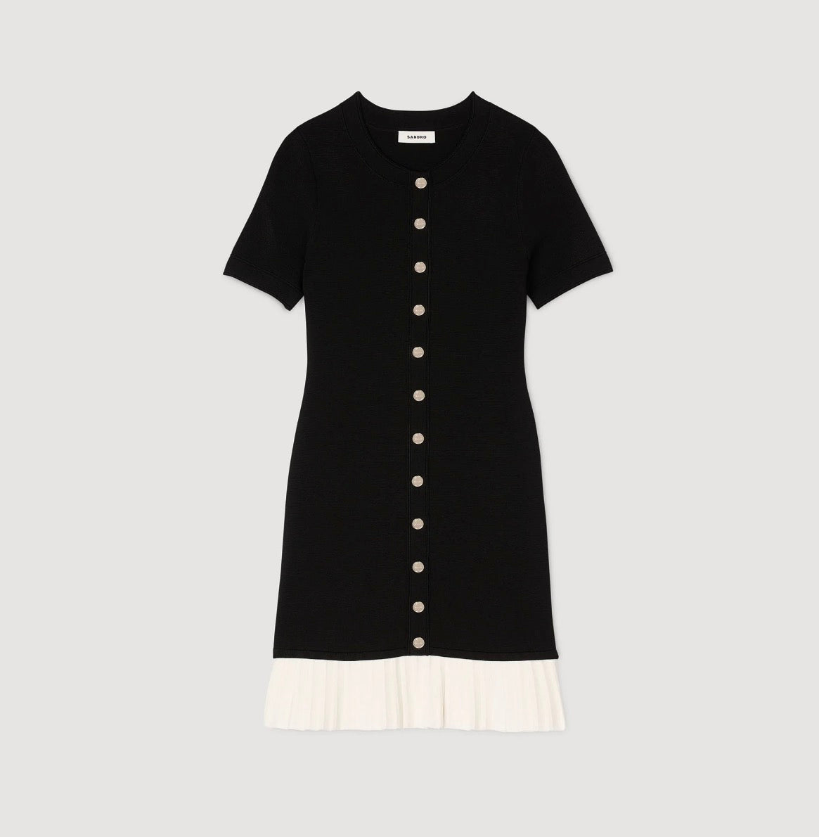 SANDRA TRIM KNITTED MINI DRESS