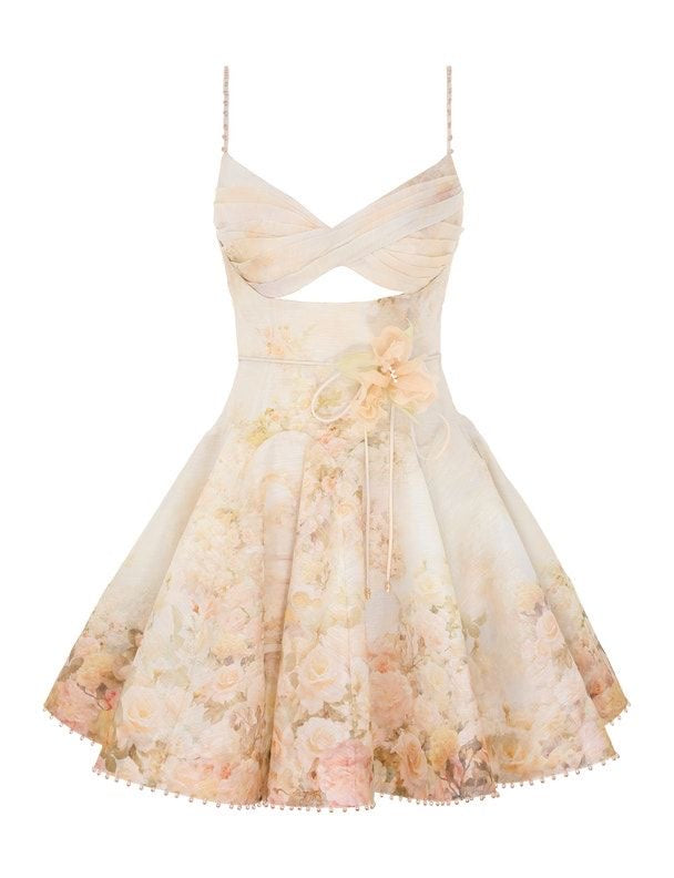 ZIMMER BEIGE CUT-OUT DRESS