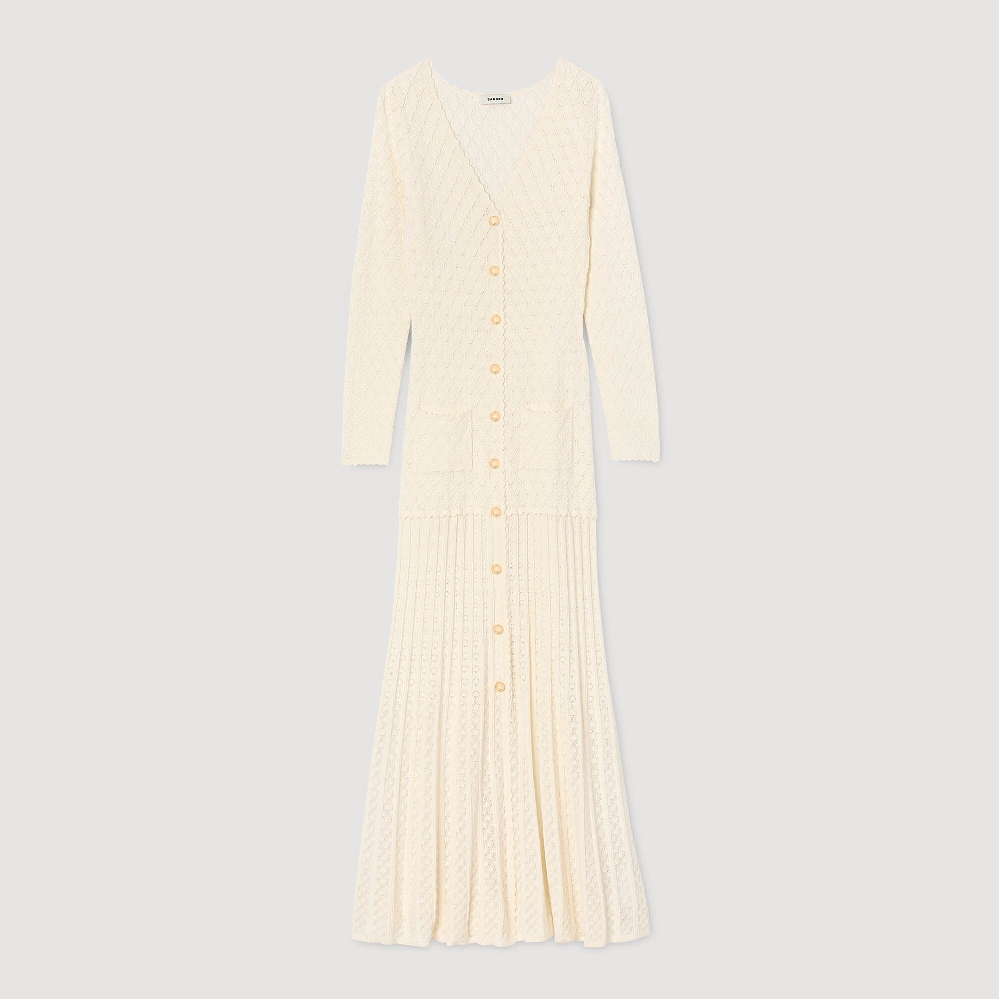 SANDRA FANTASY JERSEY DRESS BEIGE