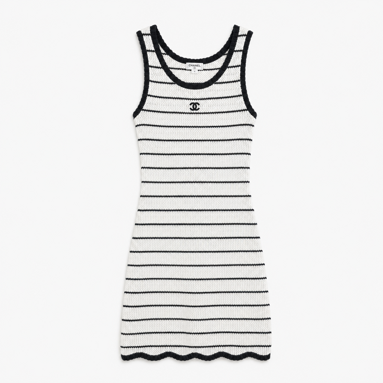 C WHITE STRIPED DRESS