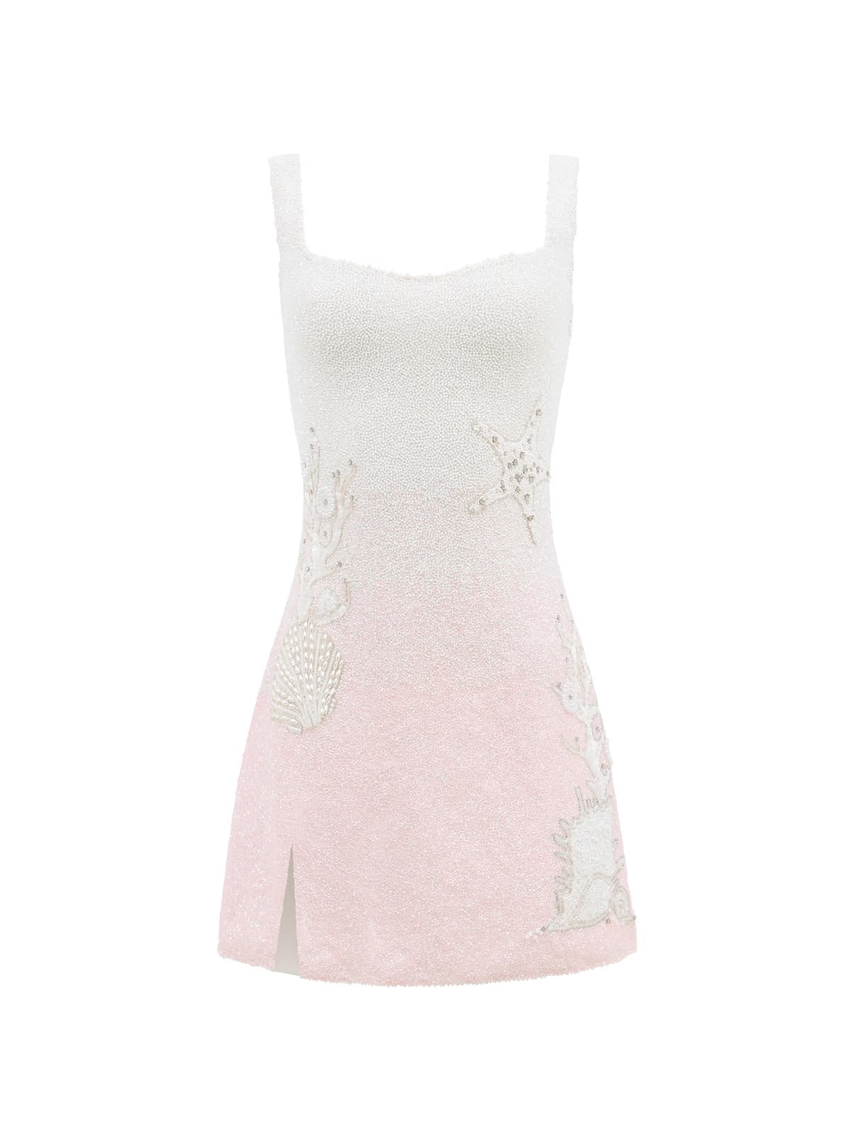 WHITE PINK BEACH DRESS