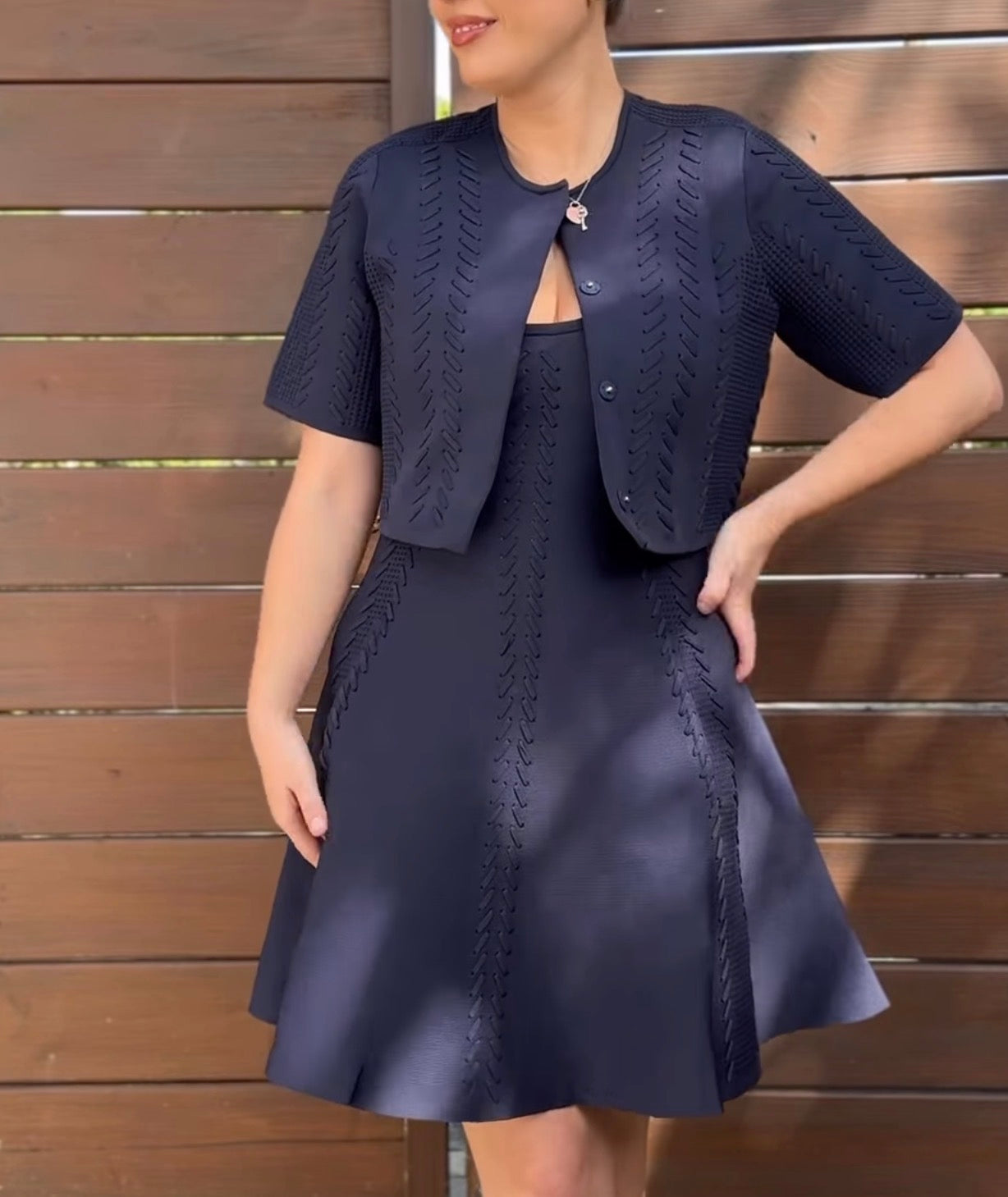 MAJE DRESS SET MARINE