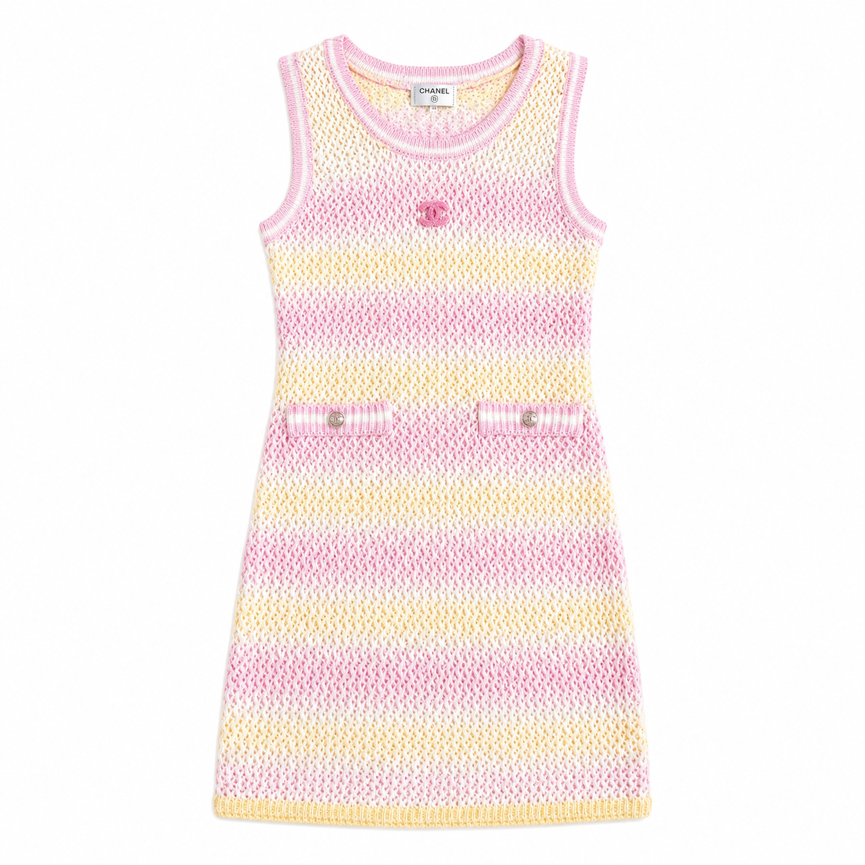pink yellow dress